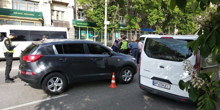 В центре Запорожья произошло ДТП